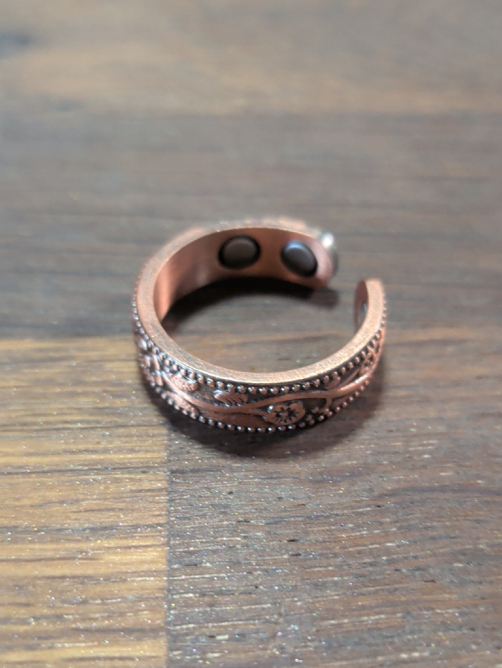 Copper Magnetic Open Thumb Ring